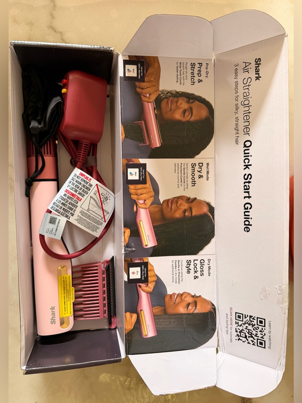 Shark SilkiPro Rose Petal Hair Straightener & Dryer - Picture 3 of 4